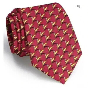 Bird Dog Bay Men’s Silk Tie COMPLETE HARE COVERAGE: TIE – BURGUNDY